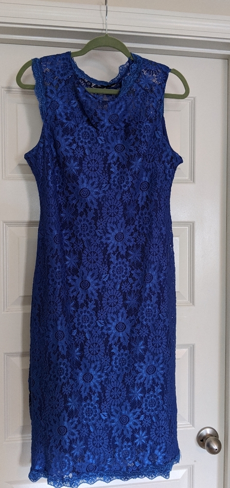 Royal blue lace dress